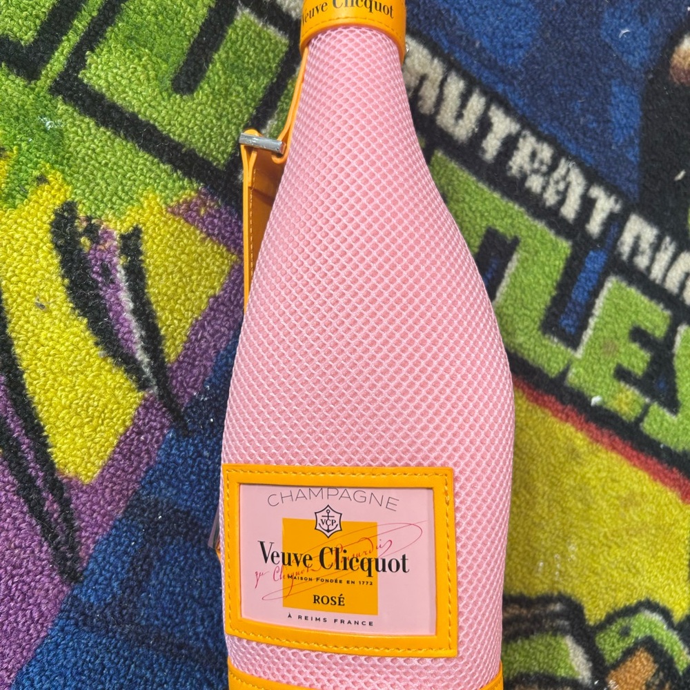 Veuve Clicquot Rosé Champagne Bottle Cover - Pink and Yellow